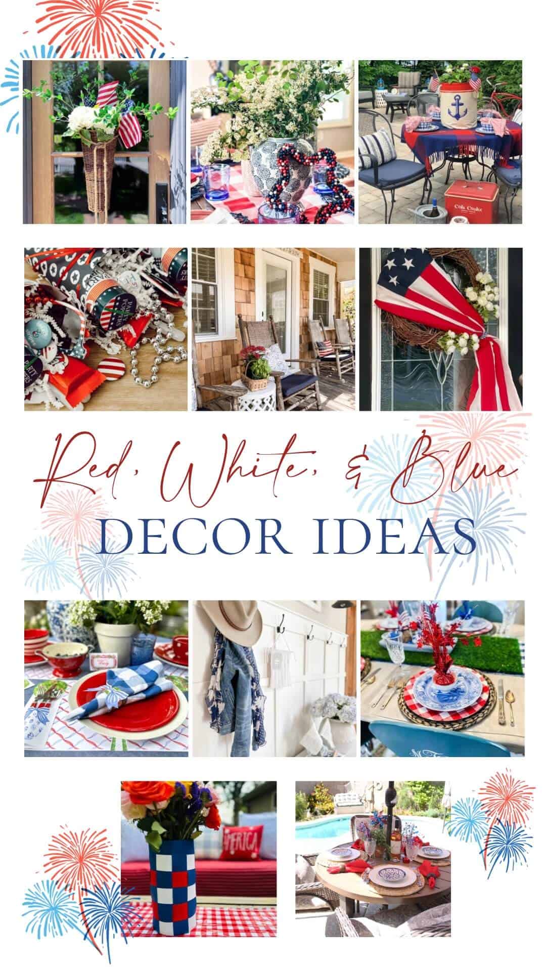 Easy Red, White, and Blue Patriotic Table Setting for the Holidays