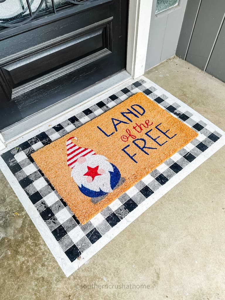 land of the free gnome doormat