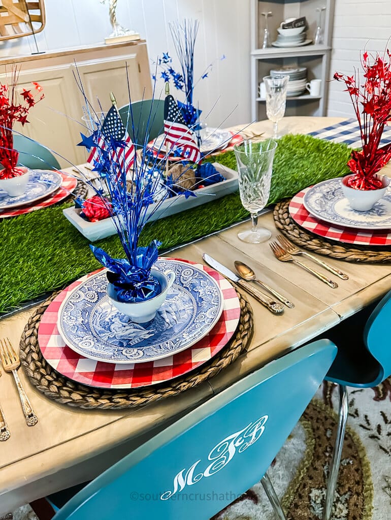 Summer Patriotic Table setting