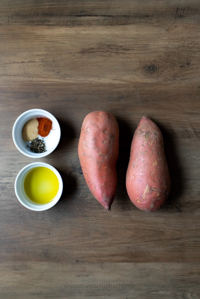 ingredients for air fryer sweet potato fries