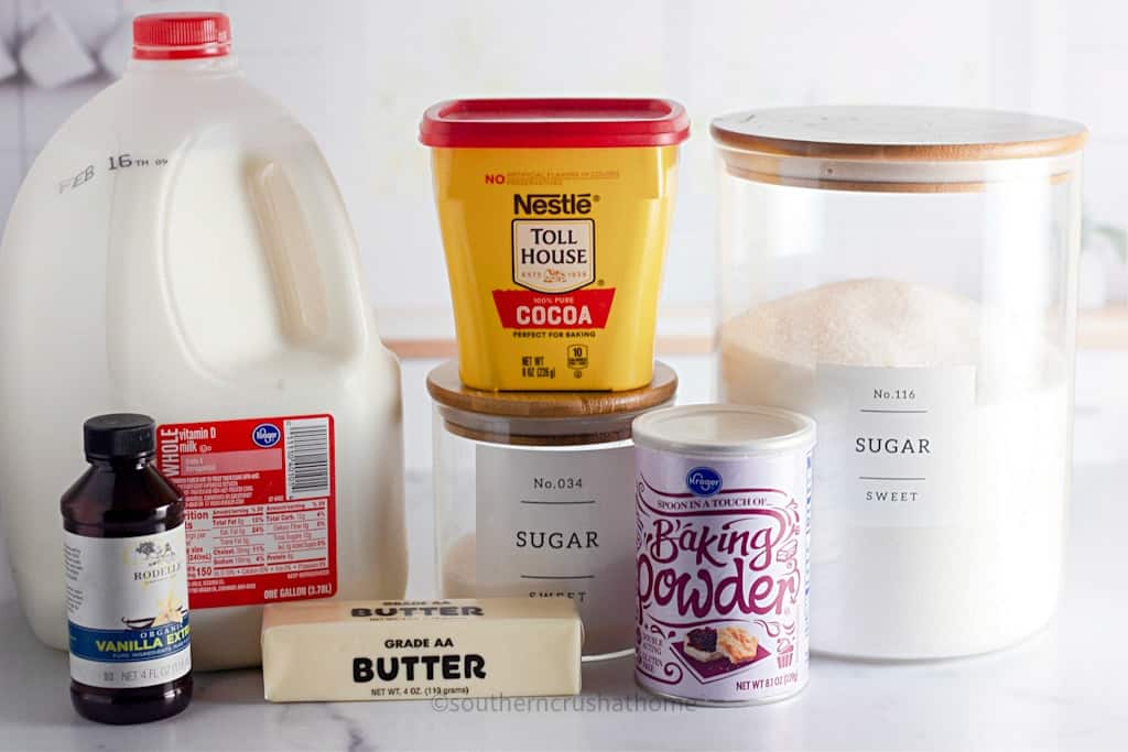 ingredients for chocolate mug cake