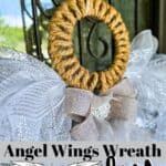 Angel Wings Deco Mesh Wreath PIN