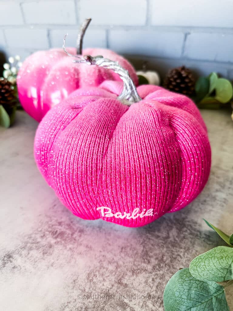 Barbie Pink Pumpkin decorating ideas final pumpkins