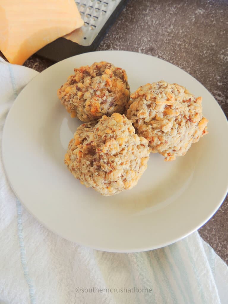 plate of Bisquick Sausage Balls