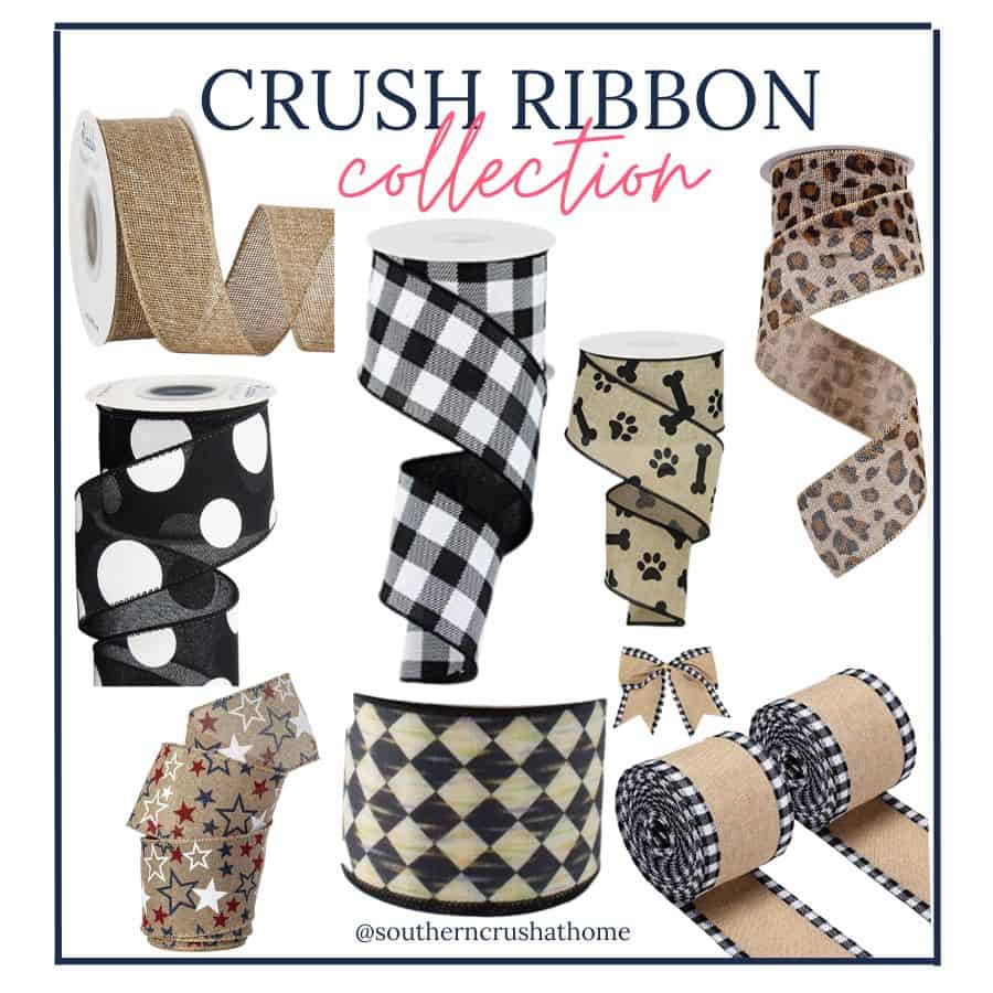 Crush Collection graphic on ribbons for bows