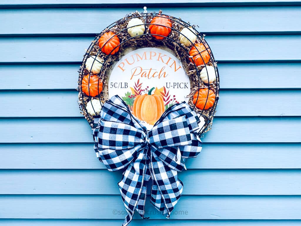 final Dollar Tree Pumpkin Wreath