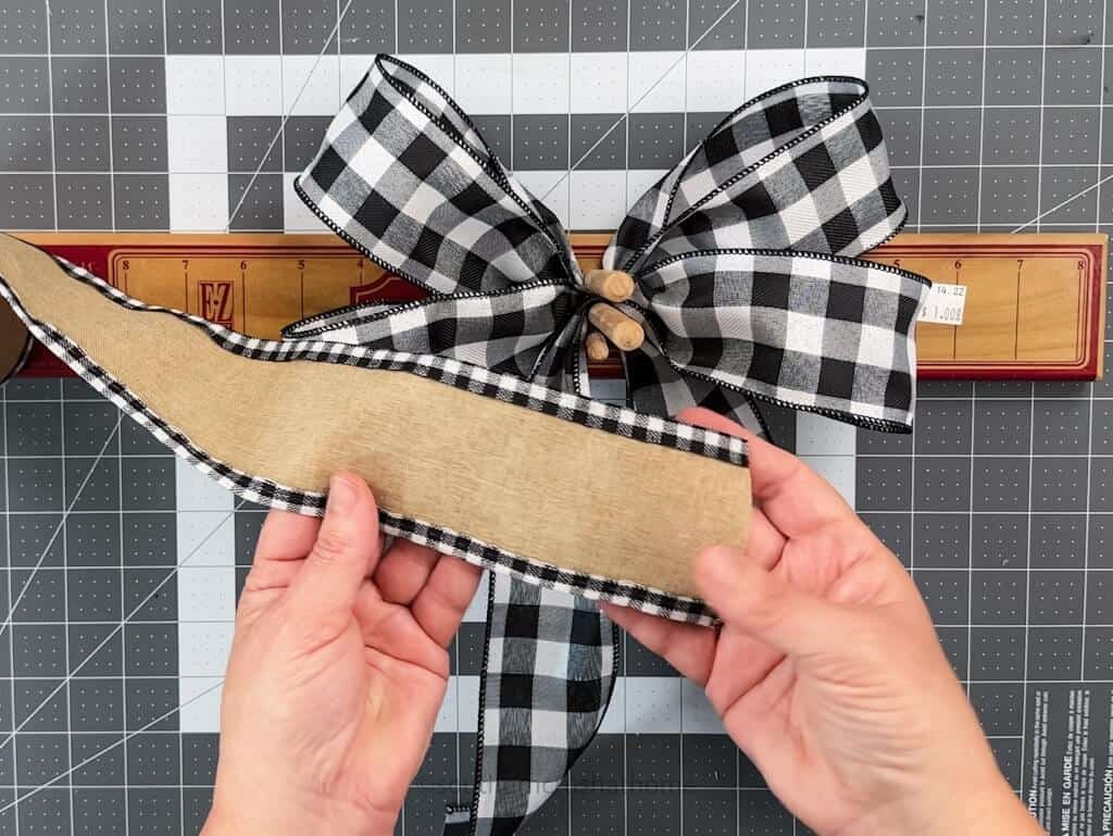 adding second layer of ribbon to a bow