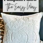 Make a Fall Pumpkin Pillow Cover PIN