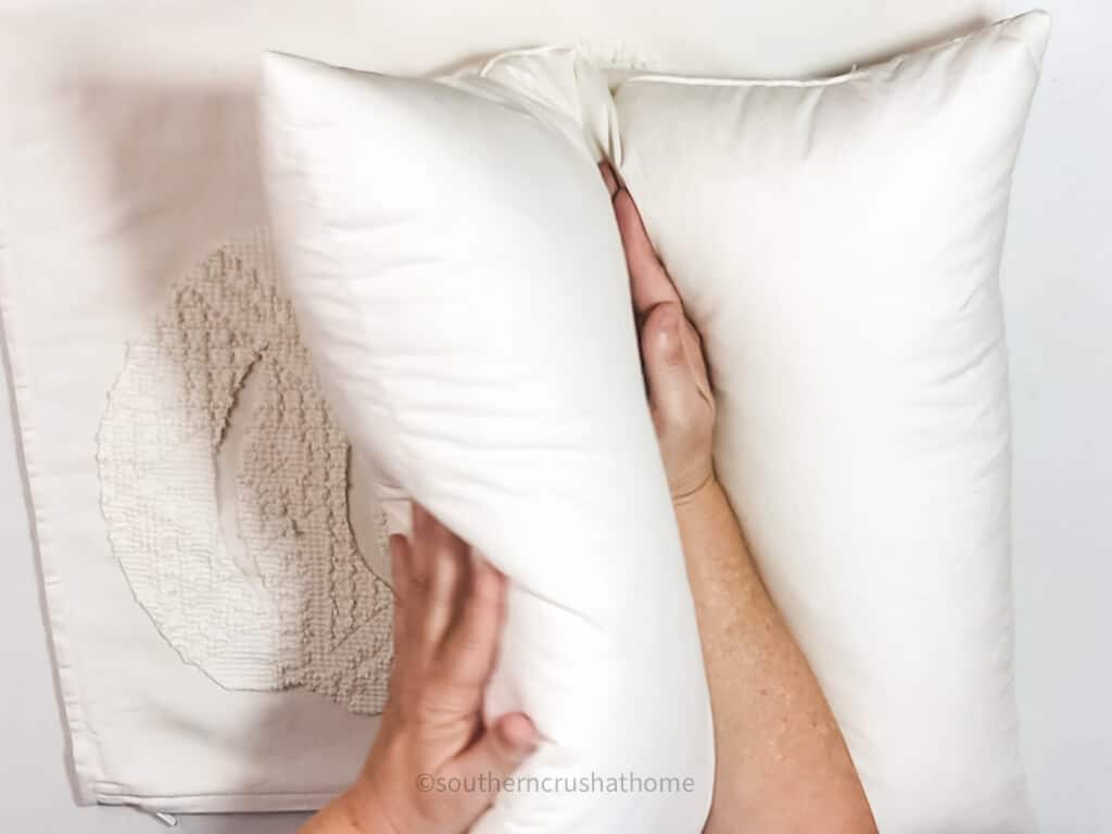 folding pillow insert in half
