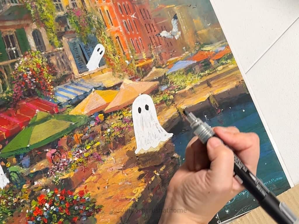 how to draw a ghost add ghost eyes