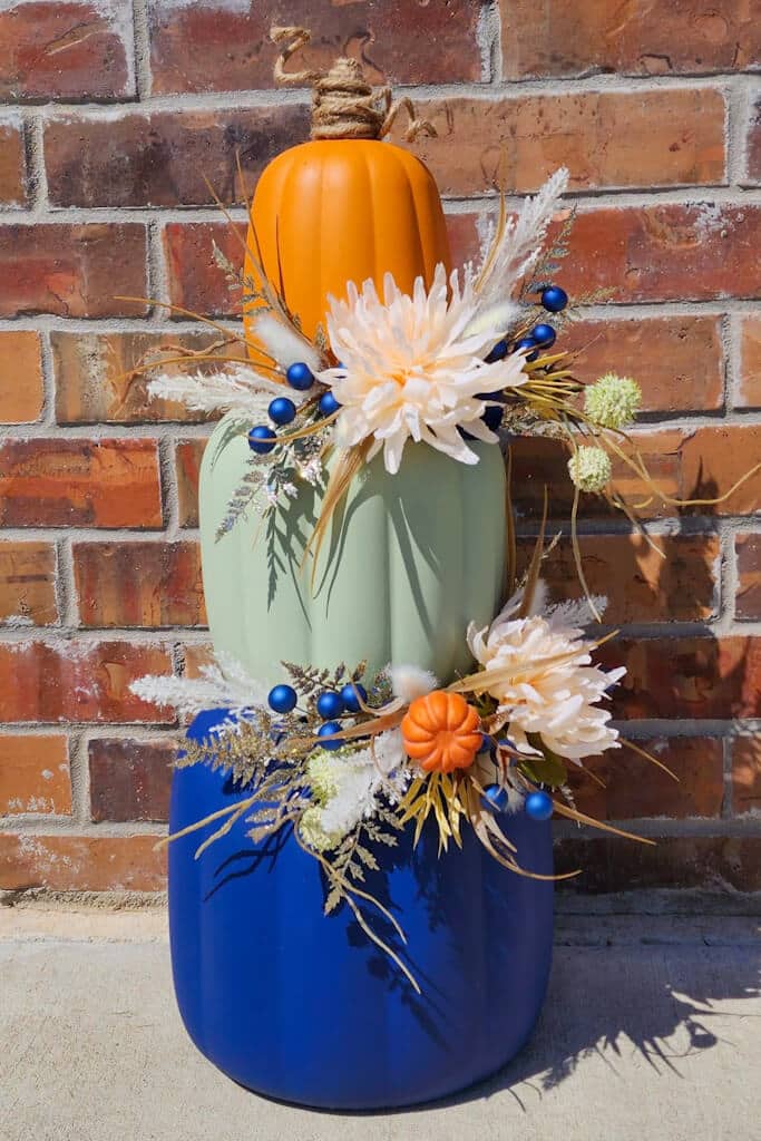 farmhouse style Dollar Tree Stackable Pumpkins