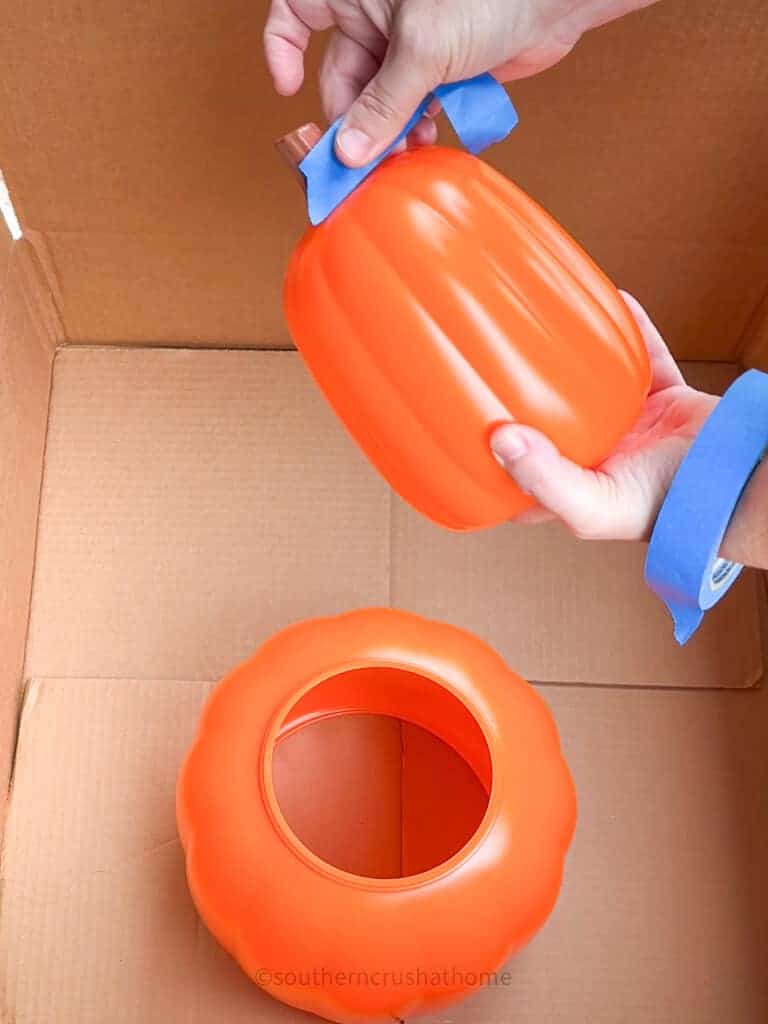 covering stem with painters tape