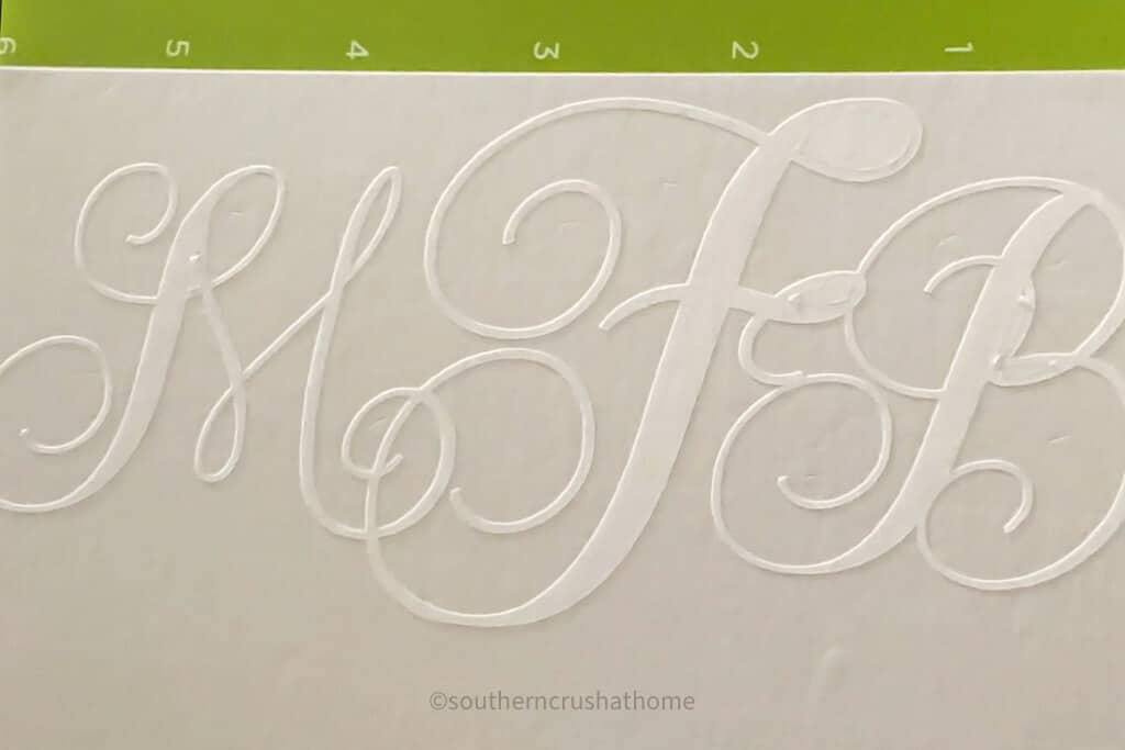 weeding a monogram