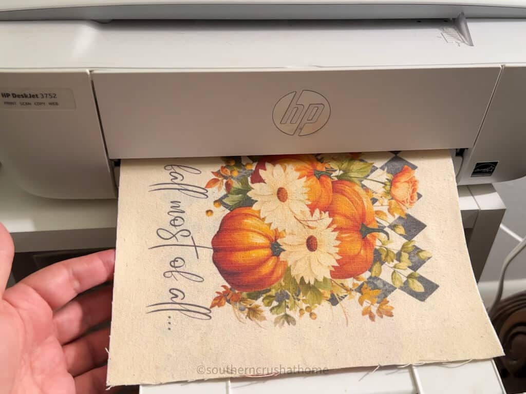 printing out fall printable on canvas