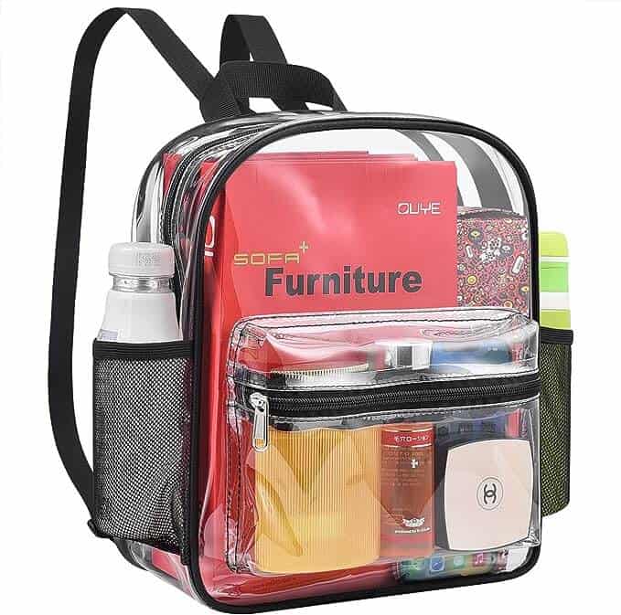 clear backpack