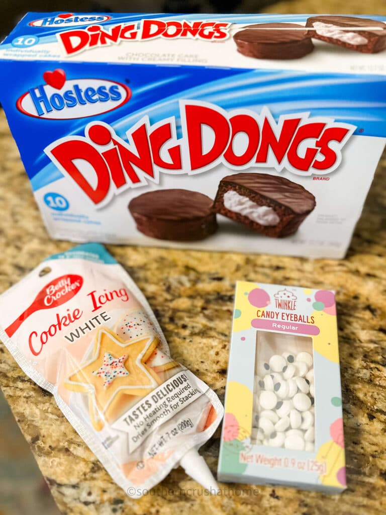 ingredients for mummy ding dong cupcakes