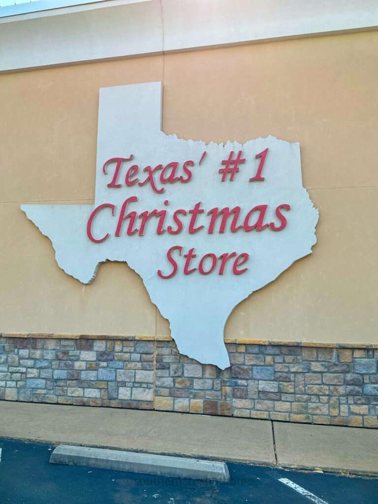 texas #1 Christmas store sign