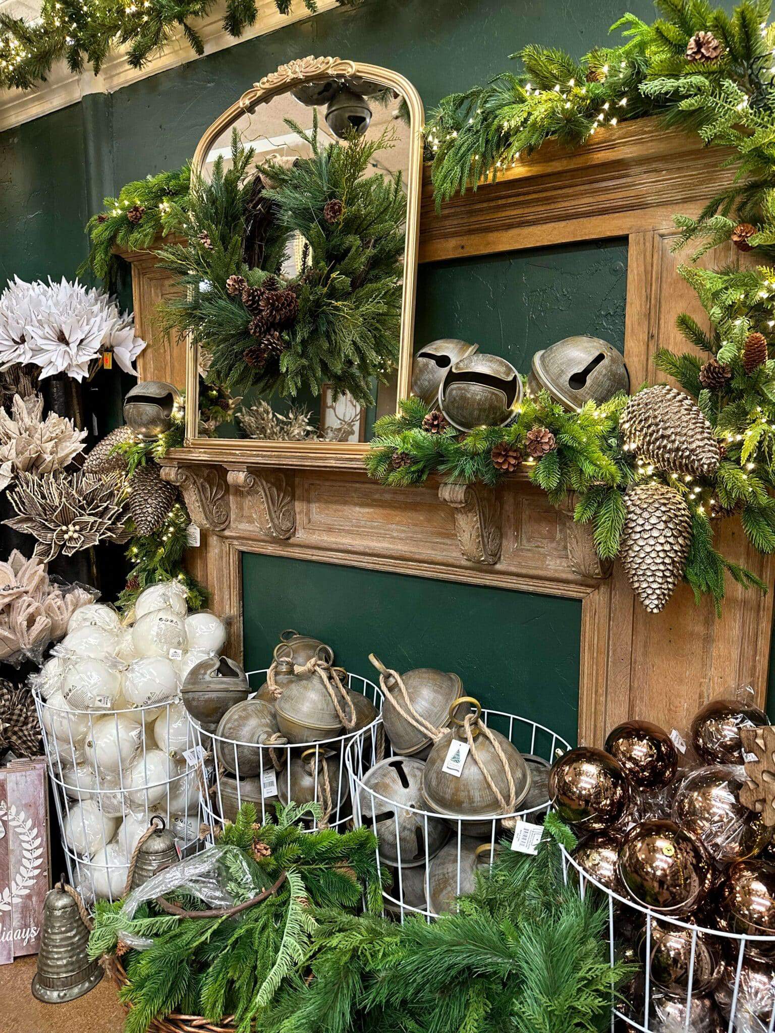 woodland mantel display