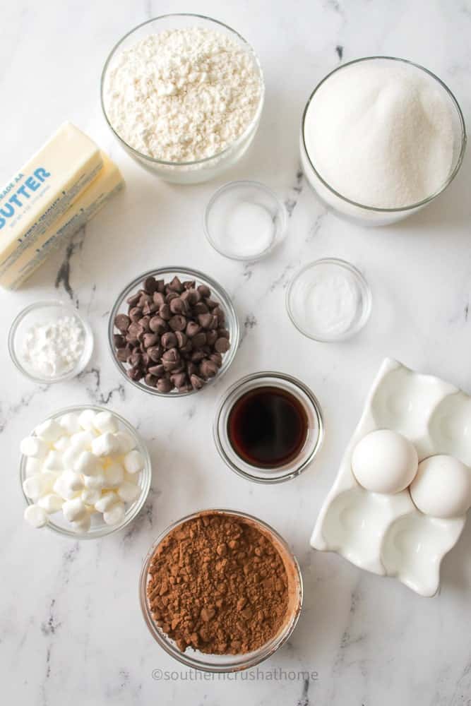 ingredients for hot cocoa cookies