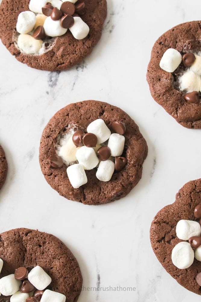 finished hot cocoa cookies