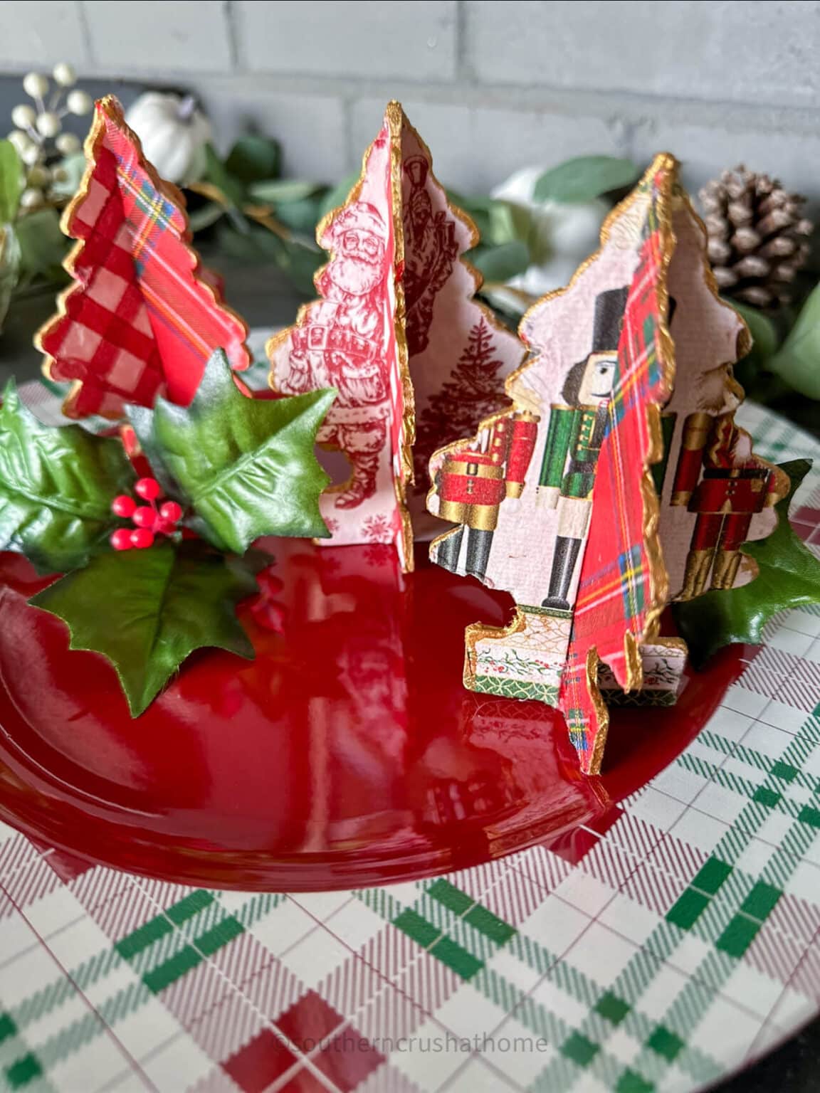 Dollar Tree Tabletop Christmas Tree Craft Southern Crush at Home
