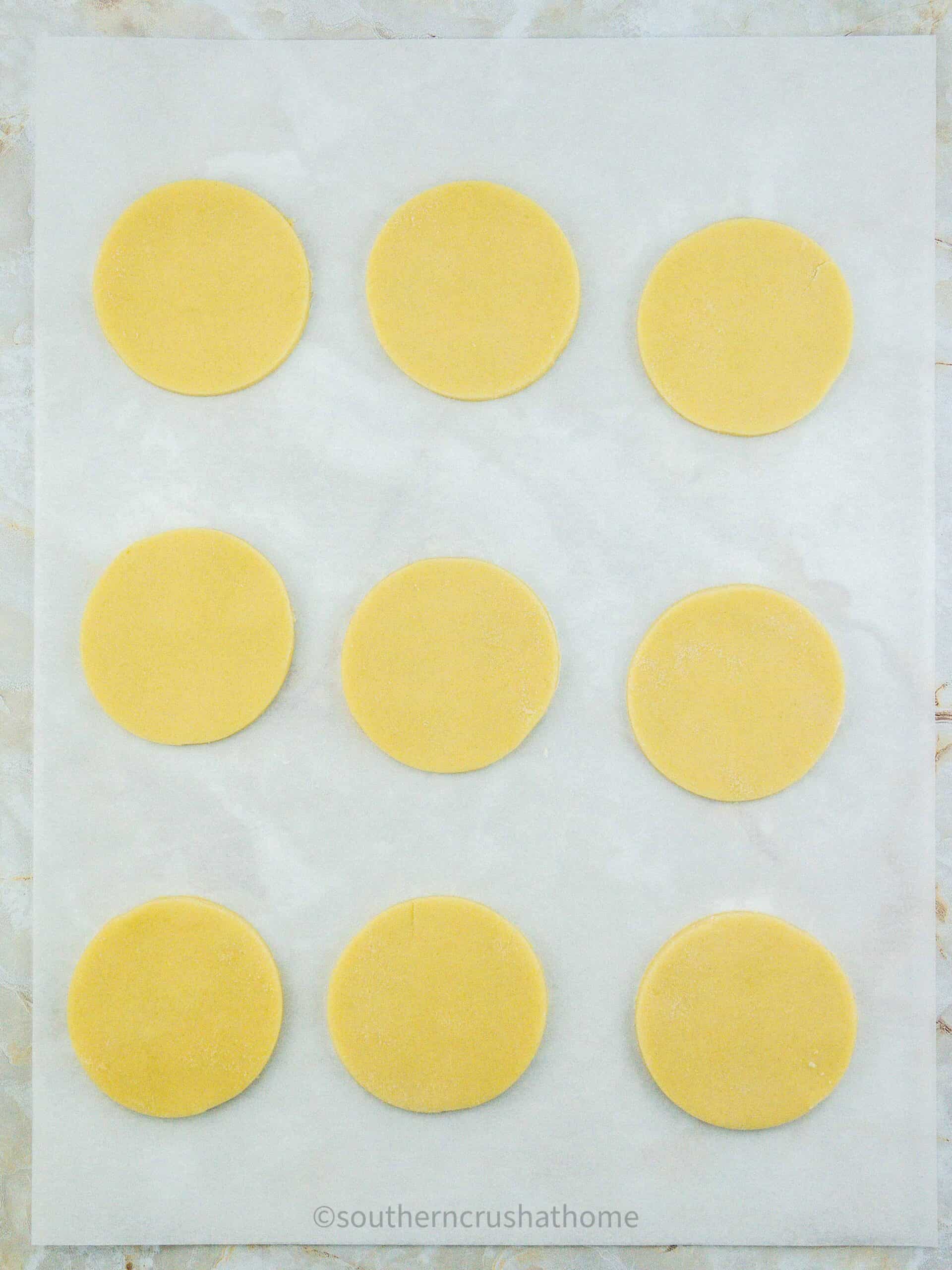 cookie dough circles