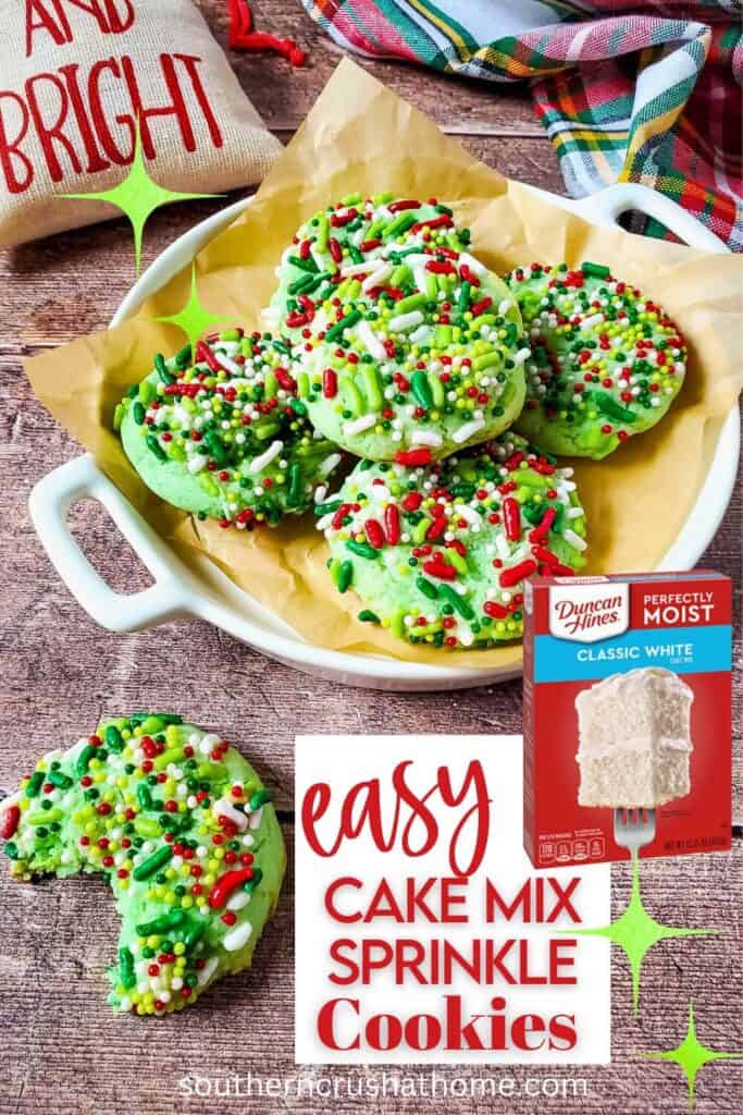 Easy Cake Mix Christmas Sprinkle Cookies