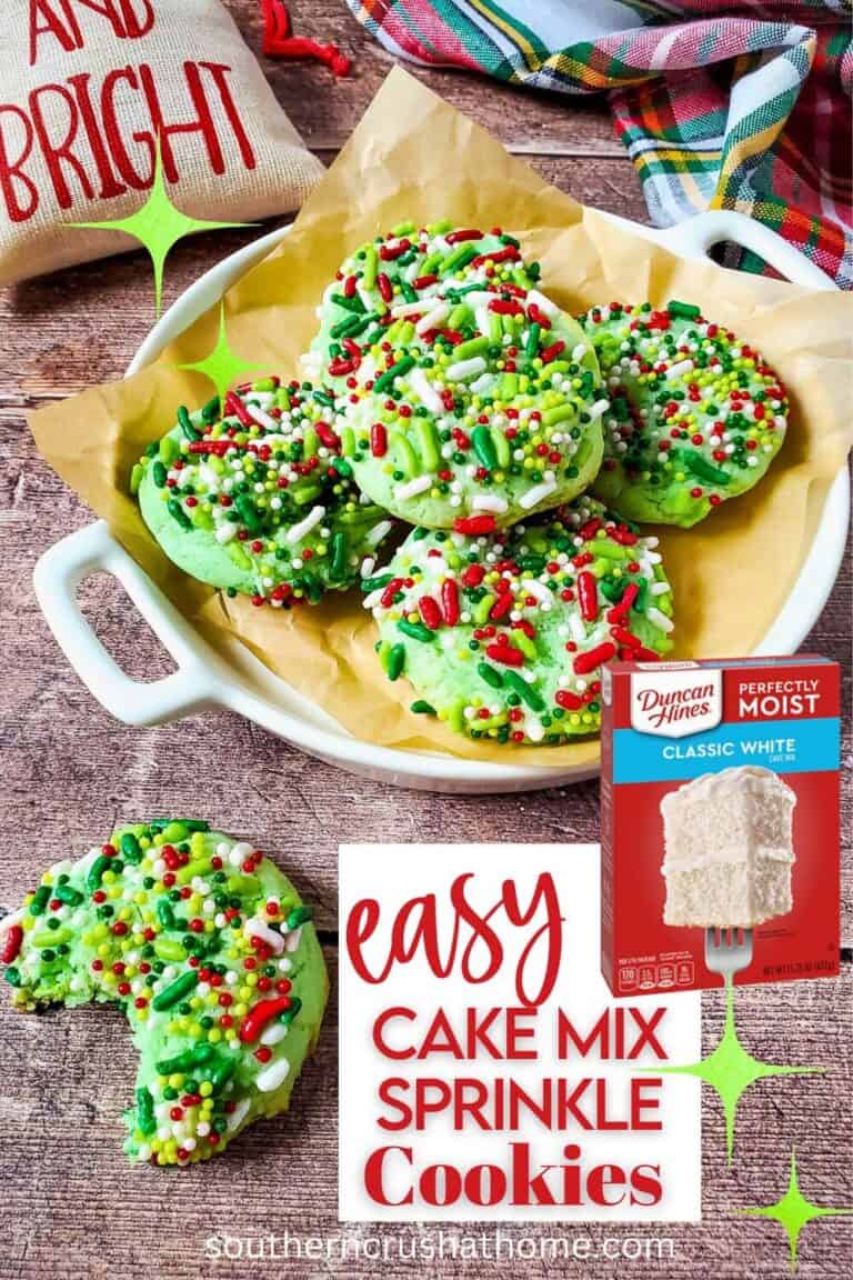 Cake Mix Christmas Sprinkle Cookies PIN