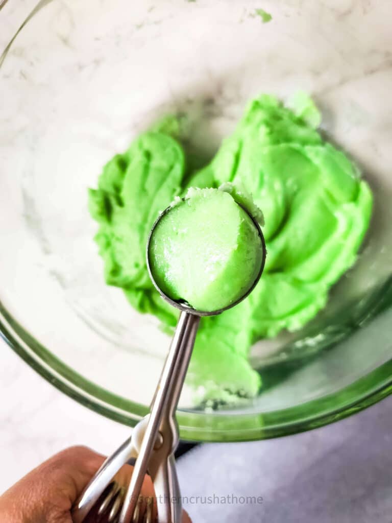 green cookie dough