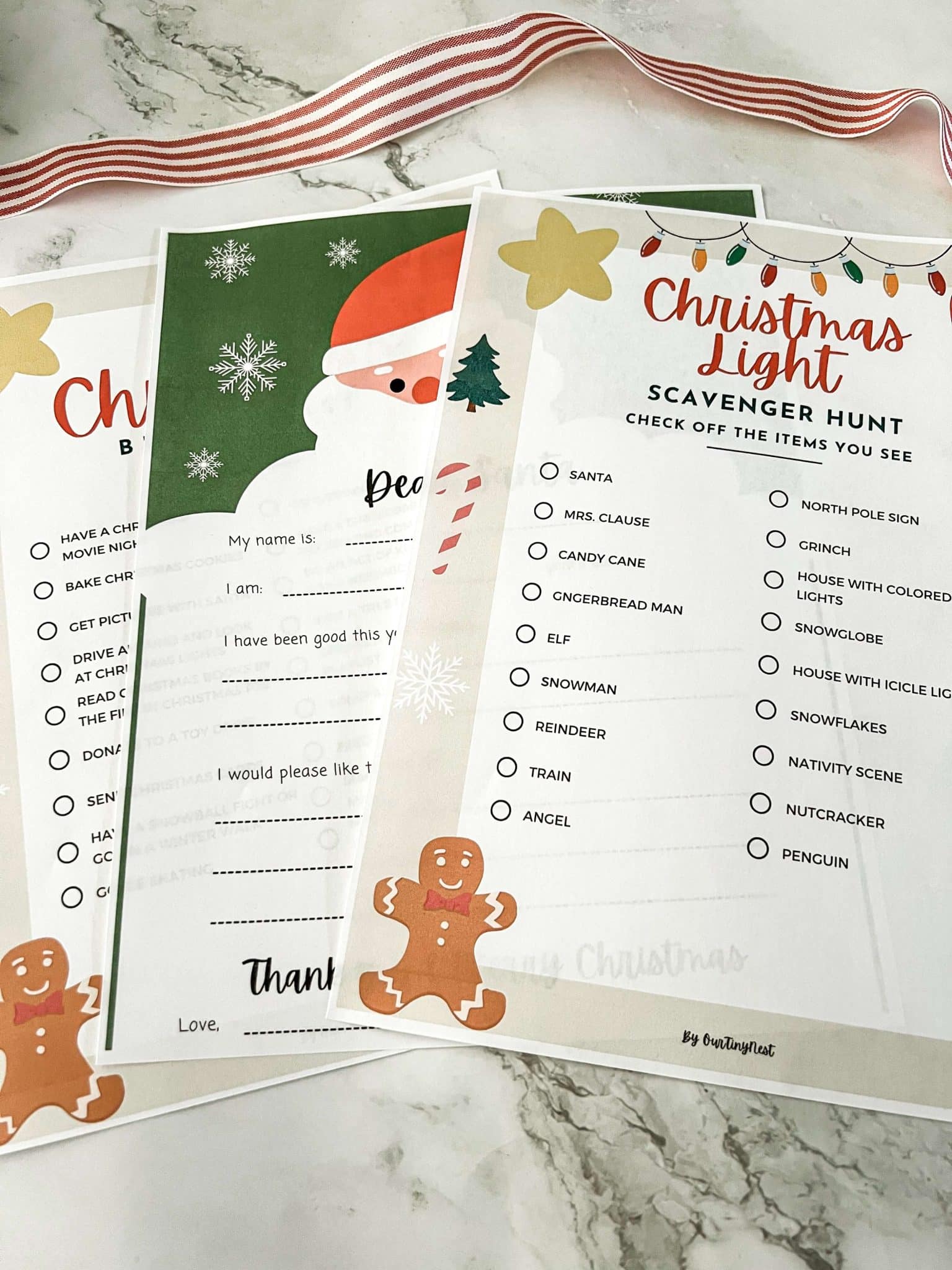 Christmas bucket list and free printables