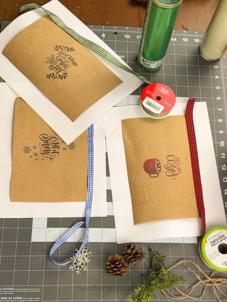 Dollar Tree Pillar Candle DIY Wrap supplies