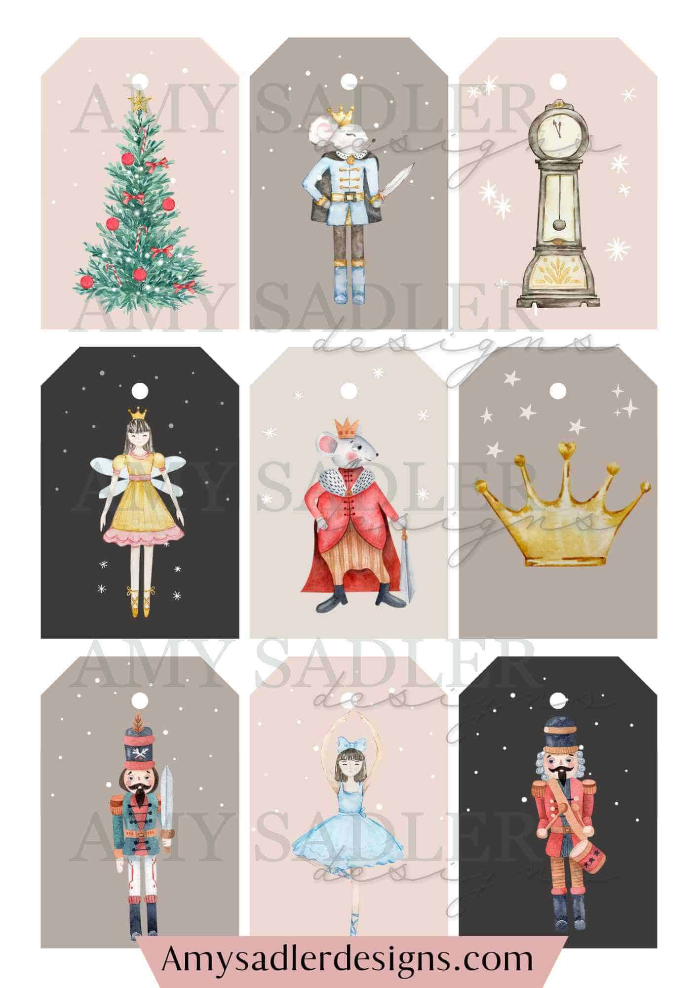 Nutcracker Christmas Gift Tags