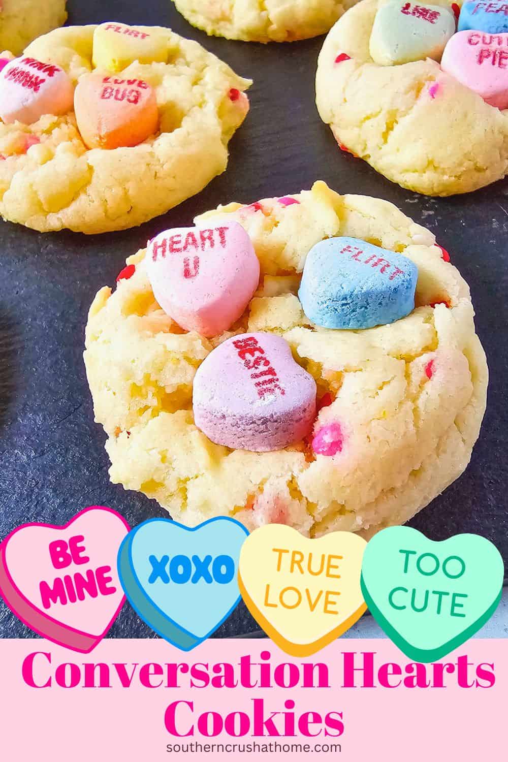 Conversation Hearts Valentine Cookies PIN