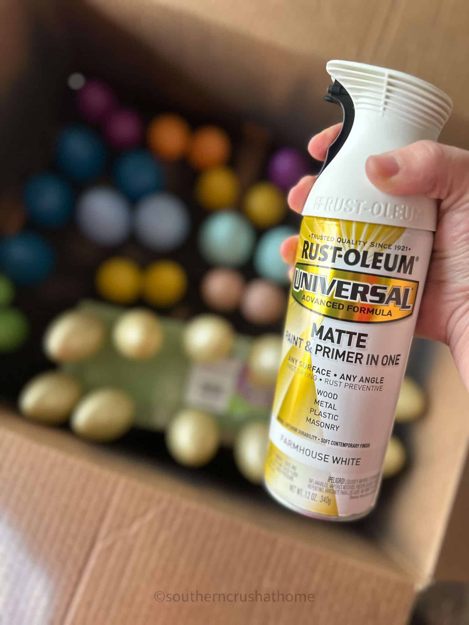 RustOleum spray paint for plastic easter eggs