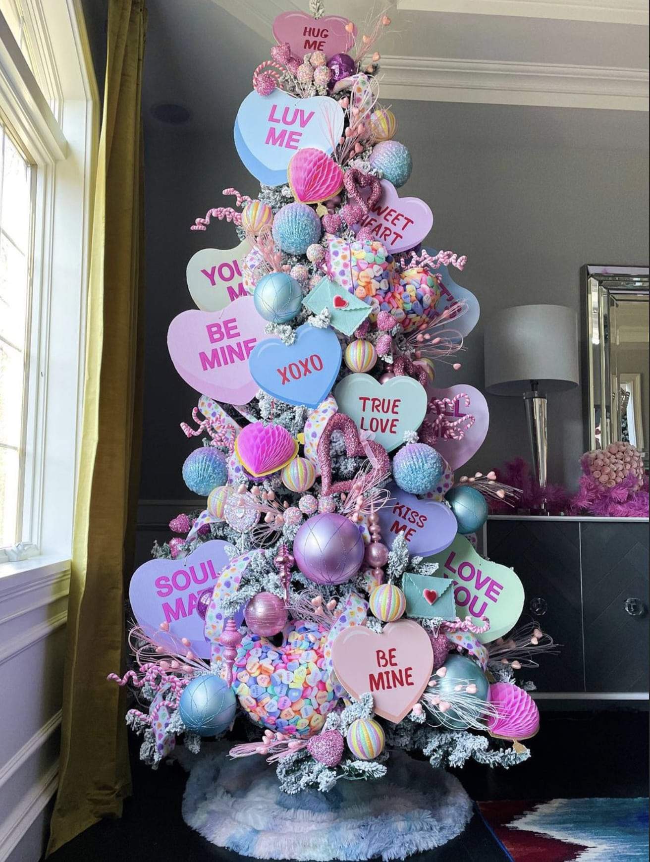 Conversation Heart Valentine Tree Idea