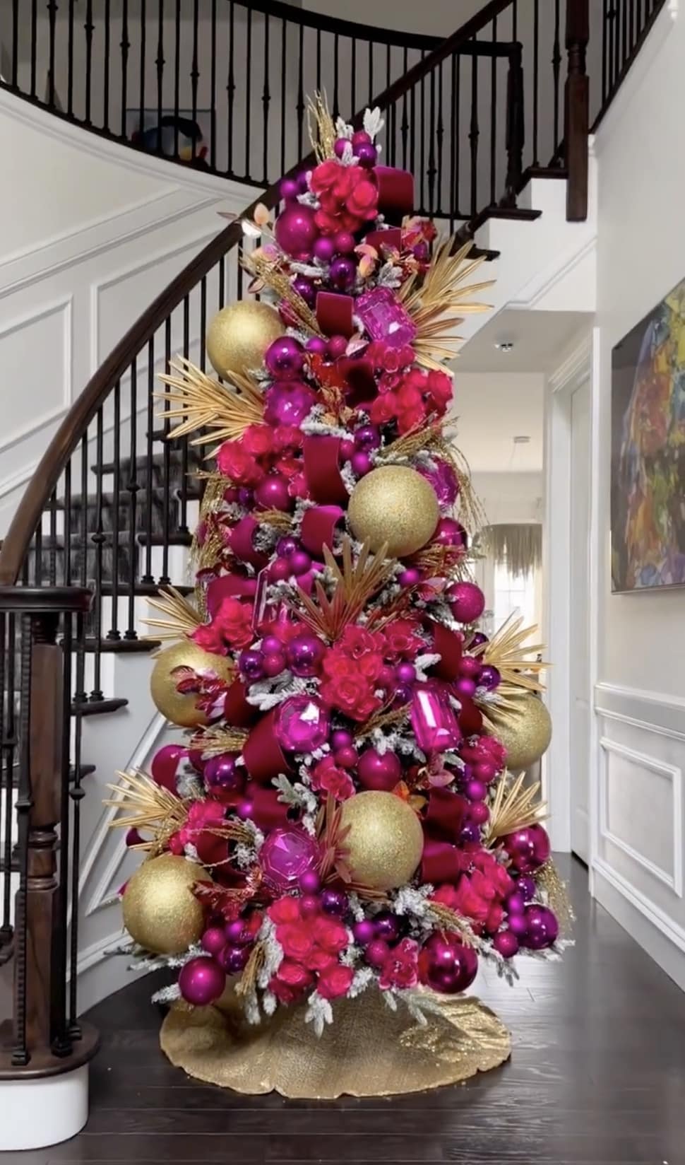 Pink and Gold Valentine Tree