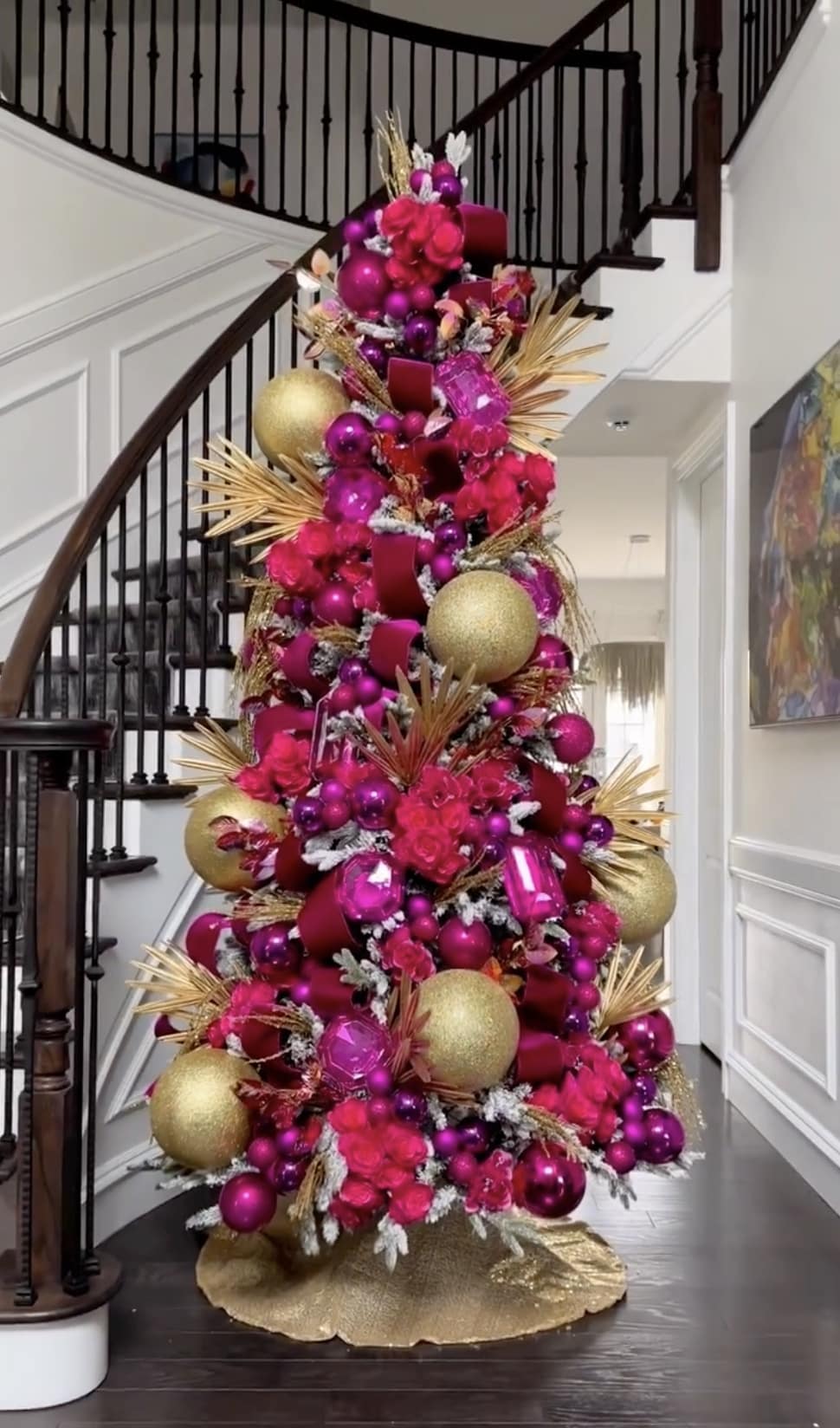 Pink and Gold Valentine Tree