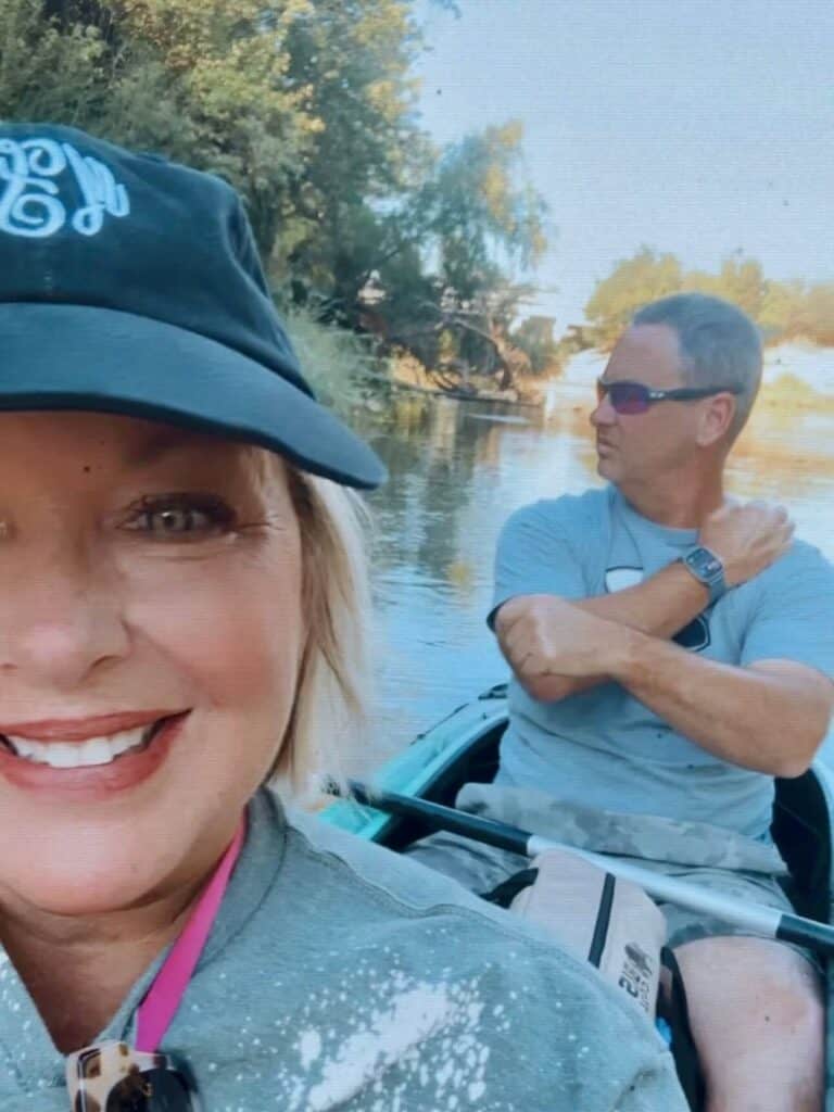 Melanie and Brett in kayak