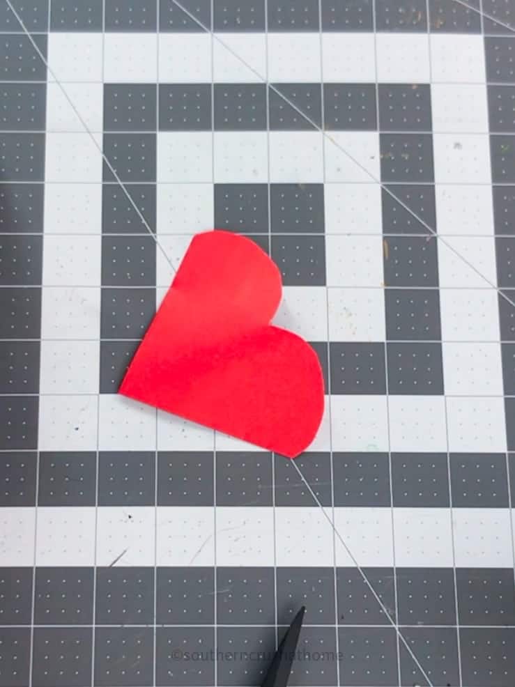 paper heart bookmark cutout