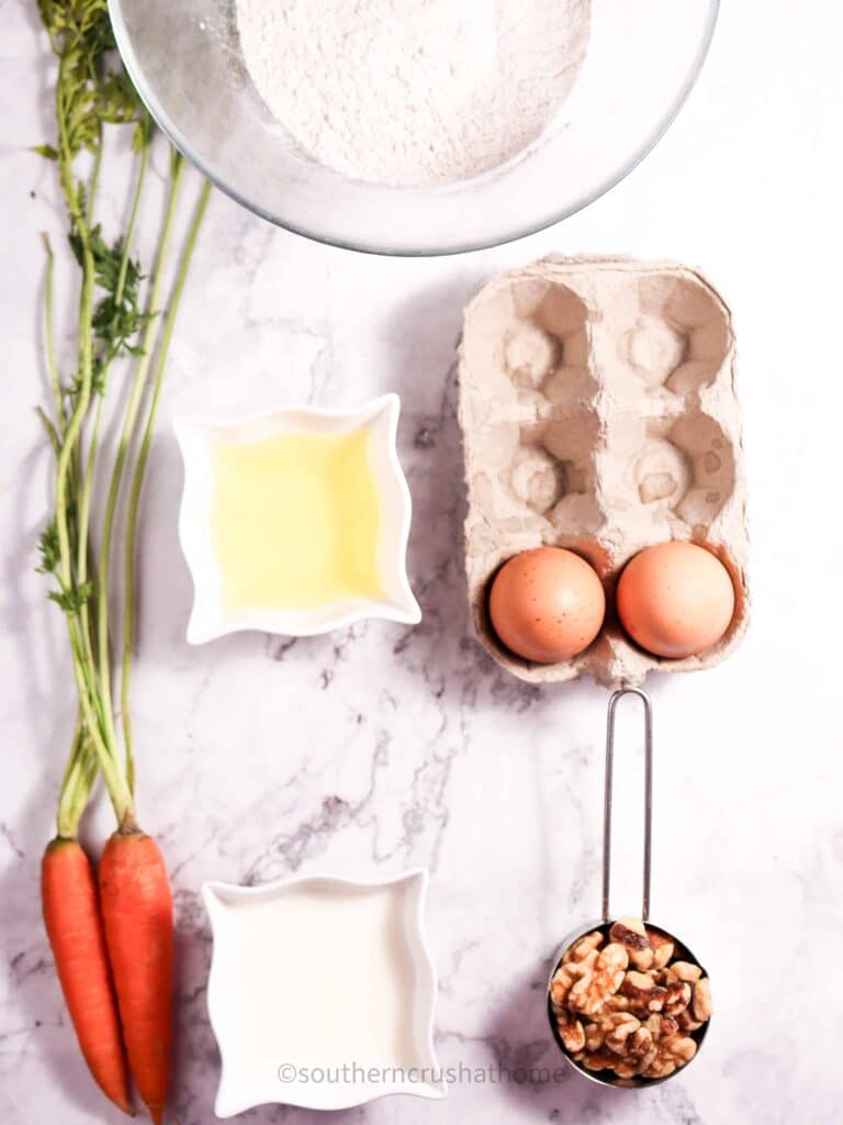 ingredients for the Best Carrot Cake