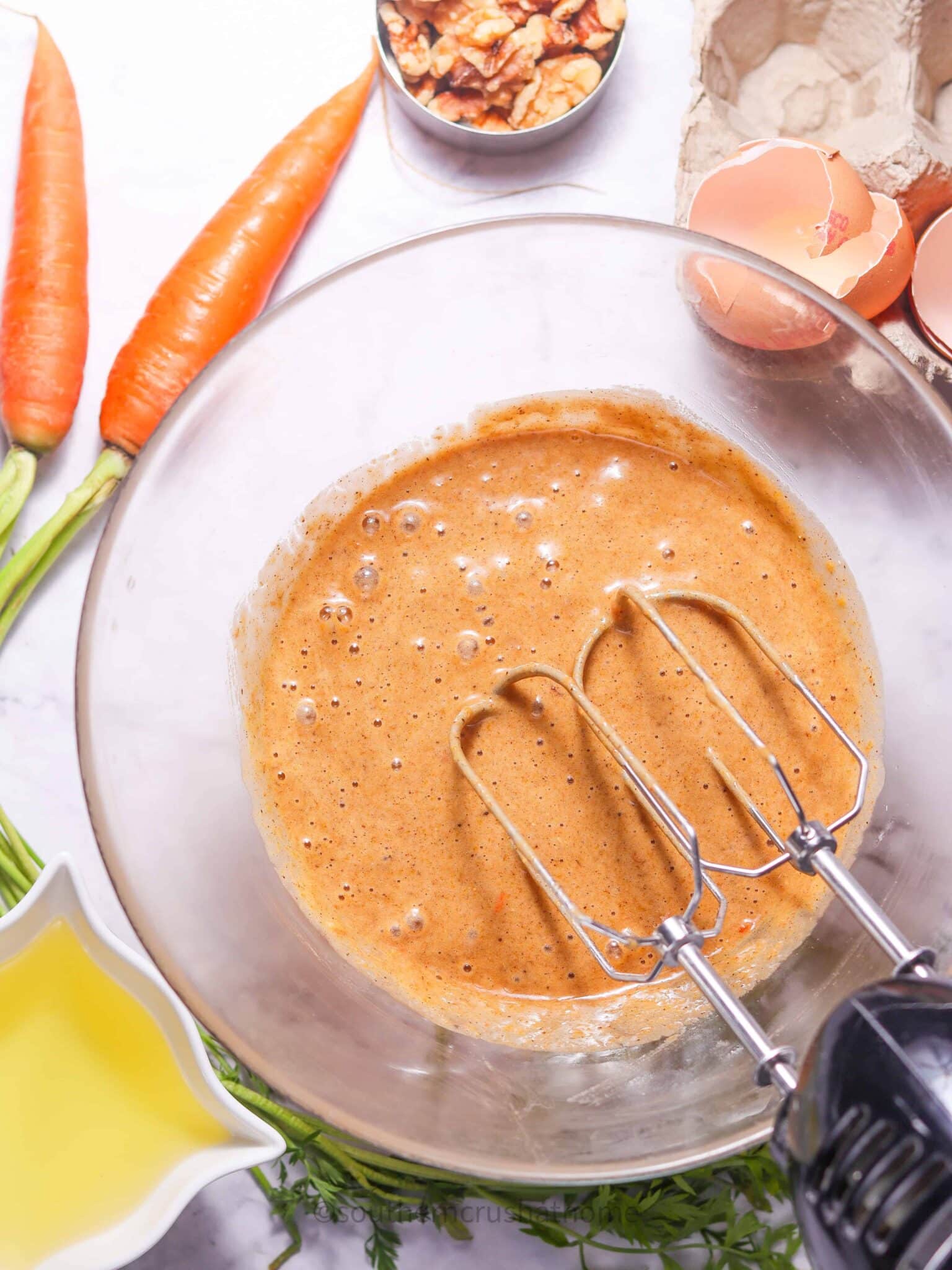 wet carrot cake batter