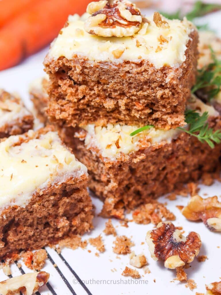 another view of stacked carrot cake