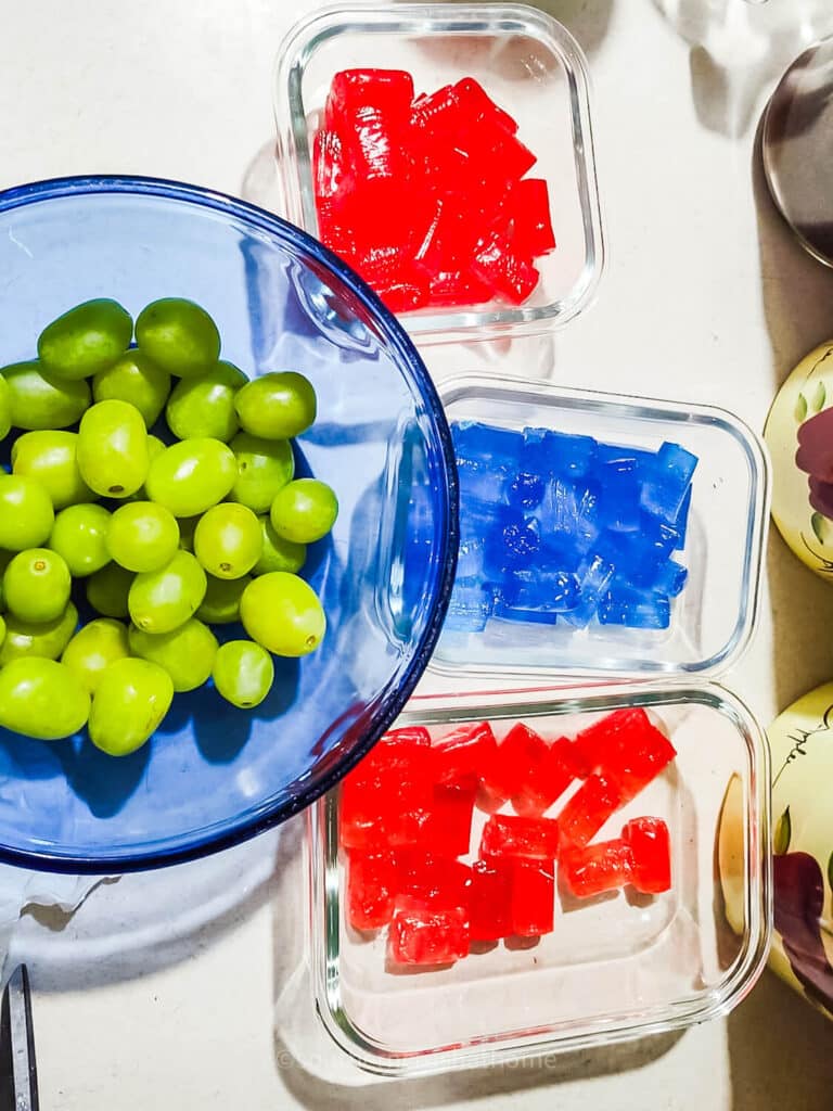 ingredients for Candy Grapes and Fruit