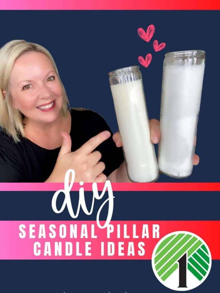 diy seasonal dollar tree pillar candle ideas