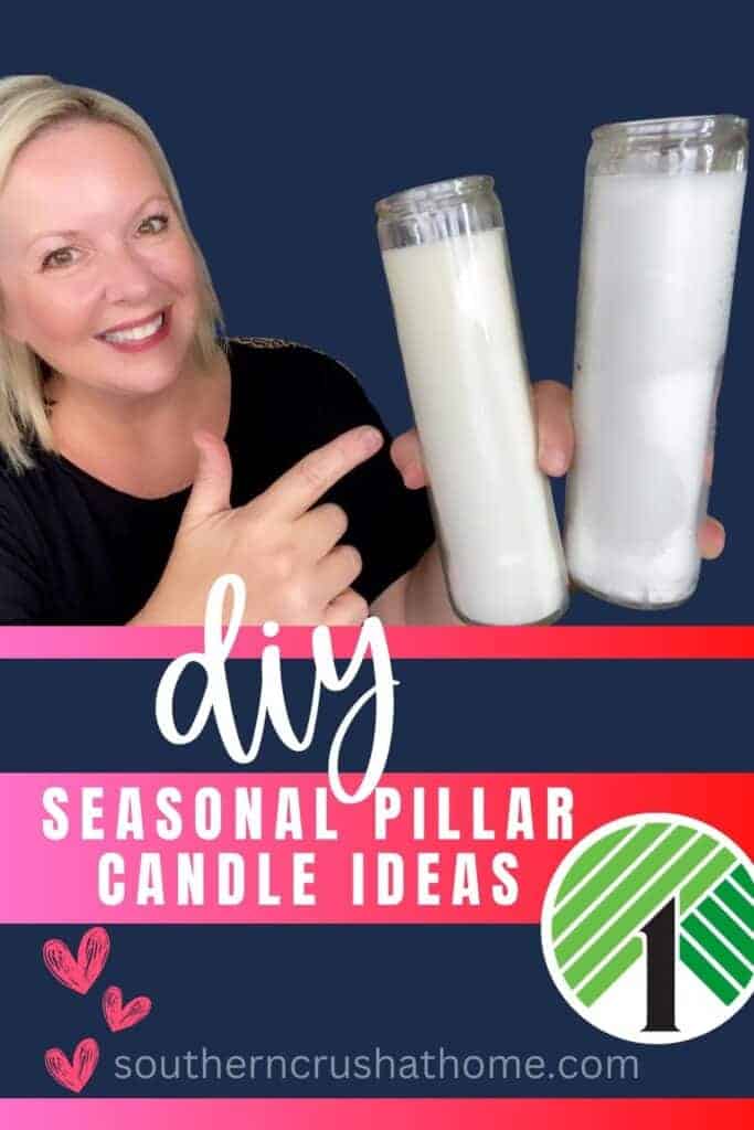 Easy Dollar Tree Pillar Candles DIY Seasonal Decor on a Budget