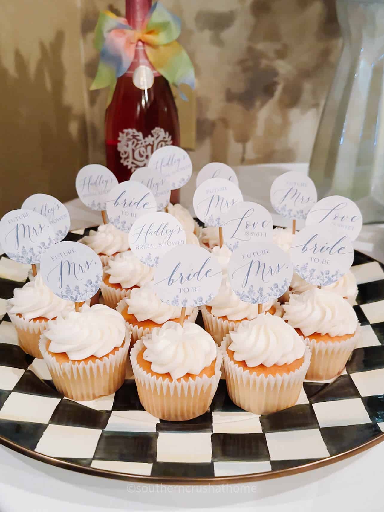 up close view of Cupcake Toppers