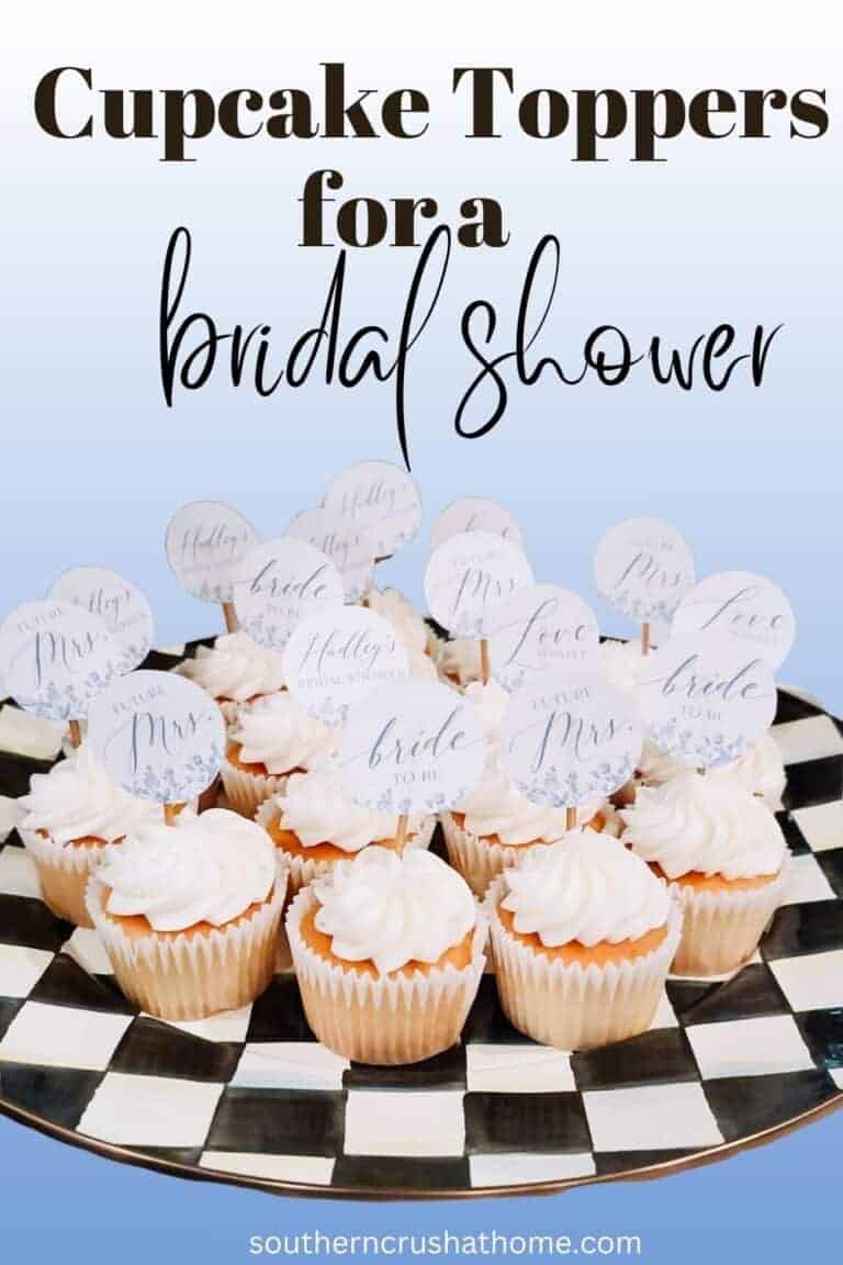 Printable Cupcake Toppers for a Bridal Shower