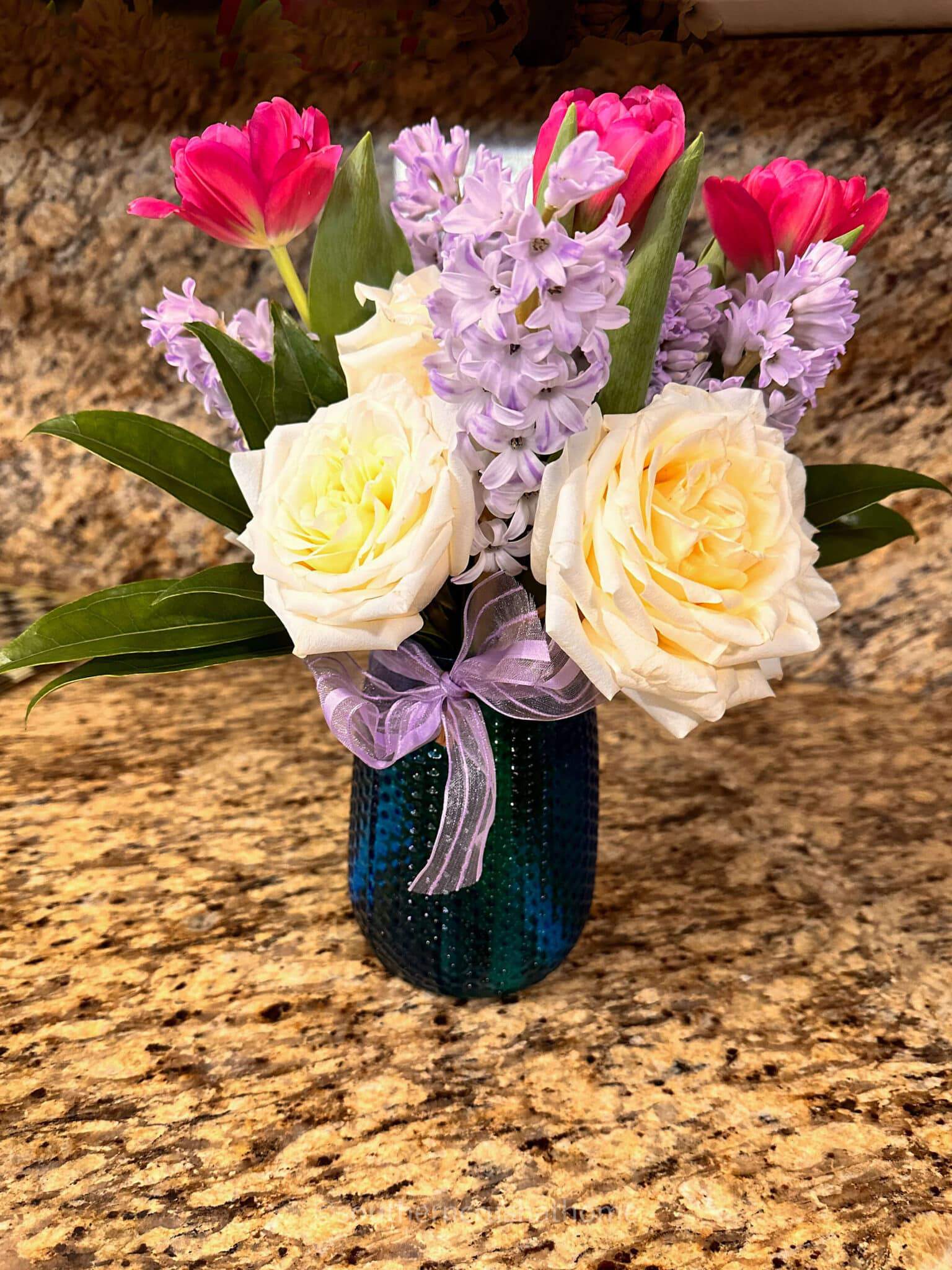 floral arrangement from the grocery store