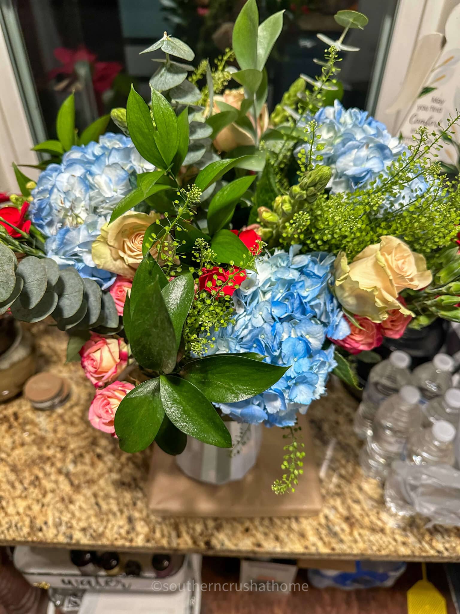 top view of flowers