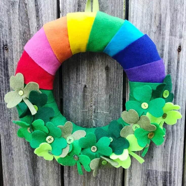 Image for Lucky Rainbow Shamrock Wreath